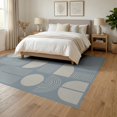 thumbnail image 3 of ODIKA 6'x9' Blue Cream Soft Art Deco Arch Design Washable Area Rug Geometric Elegance with Modern Flair Easy Care, Non-Shedding, for Queen Size Bedroom Under Bed Master Suite, 3 of 7