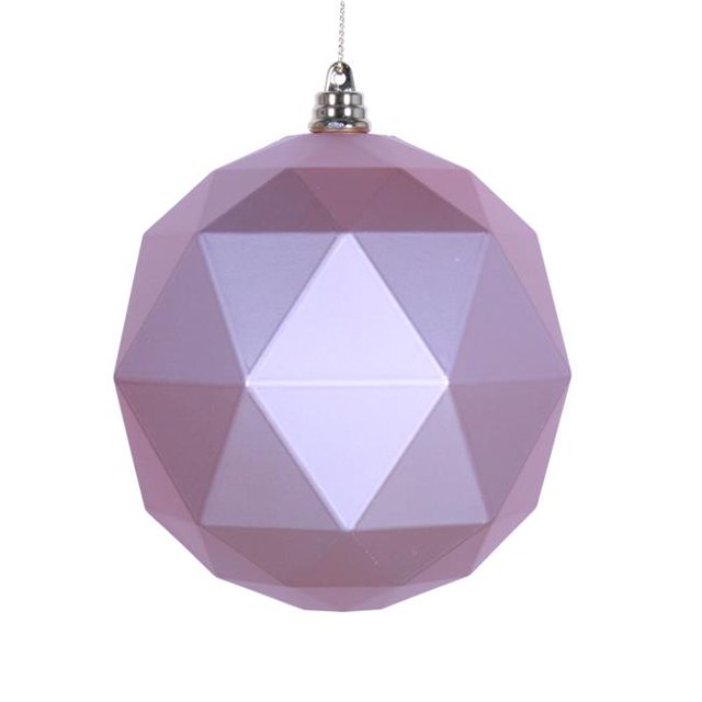 4.75 in. Rose Gold Matte Geometric Christmas Ornament Ball - 4 per Bag