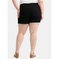 thumbnail image 3 of Terra & Sky Women's Plus Size Denim A-line Short, 5" Inseam, Sizes 16W-24W, 3 of 5