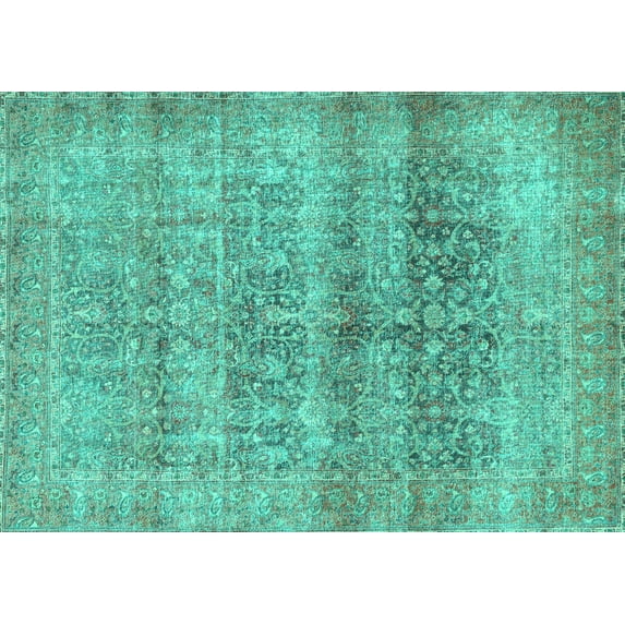 Ahgly Company Indoor Rectangle Persian Turquoise Blue Traditional Area Rugs, 3' x 5'