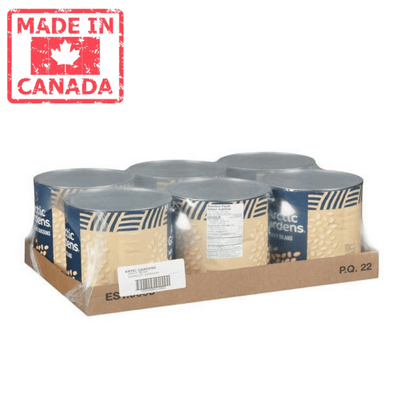 Arctic Gardens Bean Navy Bulk 2.84L/96 oz (6/Case)- High Fiber, Low-Fat Protein Source- Canadian Made