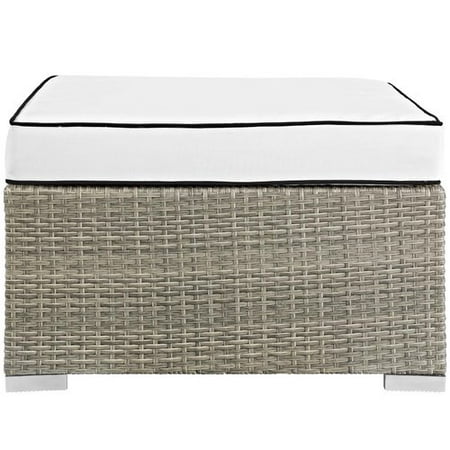 Highland Dunes Heinrich Outdoor Upholstered Fabric Patio Ottoman with Cushion