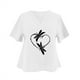 thumbnail image 4 of Tops estampados de manga corta de ocio con cuello en V de verano a la moda para mujer Fridja zx3545, 4 of 4