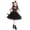 AB36 Black, variant on Tisuna Girl'S Halloween Dress Graphic Print Sleeveless Suspender Dresses With Headband, Tail Comfortable Girls Halloween Theme Party Dress Size 6-7 Years Black