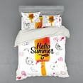 thumbnail image 2 of Ambesonne Ice Cream Bedding Set 3 Pcs, Hello Summer, Twin, Multicolor, 2 of 3