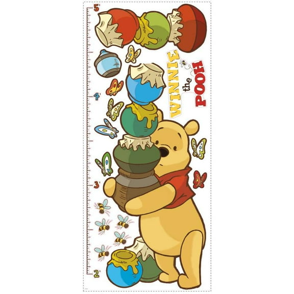WINNIE THE POOH Growth Chart Wall Sticker Decals Nursery Room Decor Baby Decals