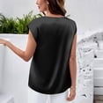 thumbnail image 6 of JoveMarine Women's Satin Tank Top Round Neck Loose Fit Blouse Business Casual Summer Top for Office and Daily Wear Black L, 6 of 6