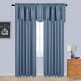 thumbnail image 2 of NICETOWN 4 Panels Blackout Curtain Valances for Kitchen Windows, Rod Pocket Scalloped Window Valance Curtains Thermal Insulated Privacy Protection Window Drapes, 52"x18", Stone Blue, 2 of 8