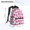 thumbnail image 4 of Vsdgher Hand Drawn Strawberry Print Unisex Large Capacity Bookbag Schoolbag Casual Daypack for High School/College/Teens/Travel/Work, 4 of 8
