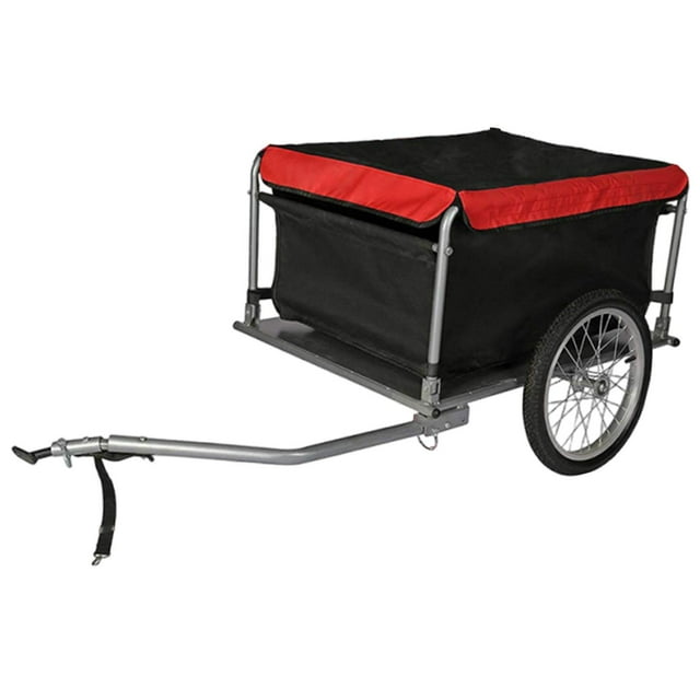 Siruishop Bicycle Trailer Easily Install Accessory Heavy Duty Portable Hauling Trolley