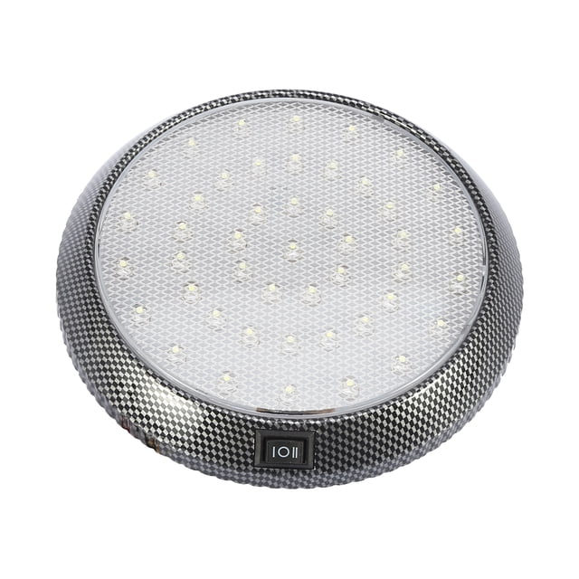 46 LED Blanco Luz de Techo Cabina Vehículo Auto Redonda Cromado 12V