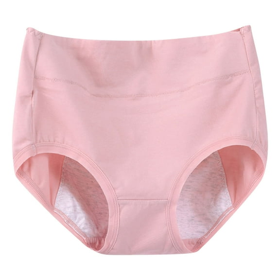 Aofany Women Plus Size Comfortable Breathalbe Panties Leak Proof Menstrual Period Underwear Solid Color Everyday Briefs