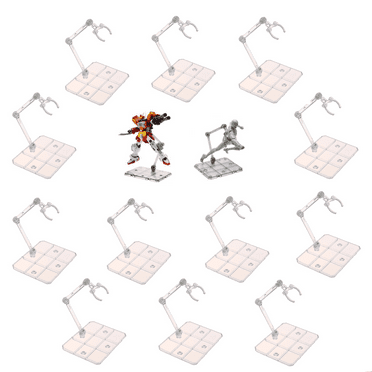 24 Pcs of HG144 Clear Action Figure Display Holder Base Doll Model Support Stand Gundam