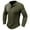 Army Green, variant on tklpehg Mens Long Sleeve Shirts Lightweight Blouses Tops Comfy Soft Crew Neck Button Fashion Solid Color Pullover (Gray,S)