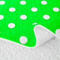 thumbnail image 5 of Erosebridal Neon Green Polka Dot Quilt King,Off-White Round Spot Modern King Coverlet Set For Girls,3pcs, 5 of 7