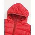 thumbnail image 6 of RUNQHUI Kids Boys Girls Winter Packable Down Puffer Jacket Coat Water Resistant Bubble Puffer Red 140, 6 of 7