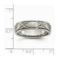 thumbnail image 2 of Titanium X-design 6mm Satin Band Ring - Size 8.5, 2 of 2