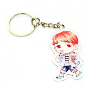 Fancyleo Cute Cartoon BTS Boys Keychain Key Ring Hot Gift for A.R.M.Y,