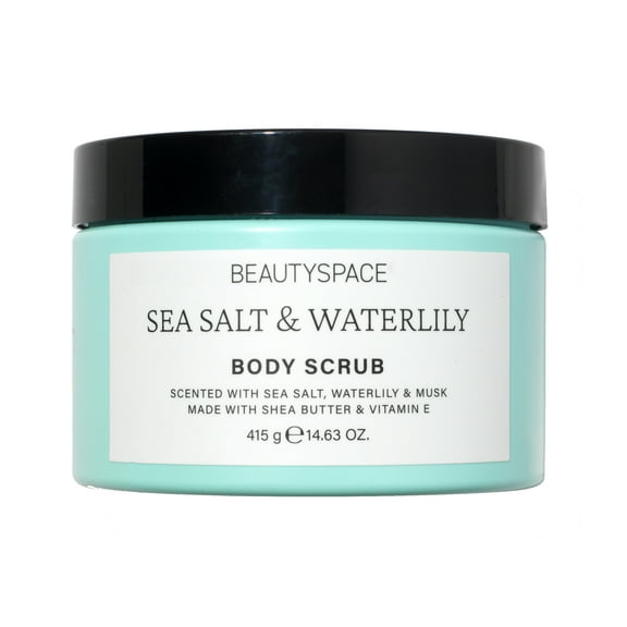 BEAUTYSPACE Sea Salt and Waterlily Body Scrub, 415g