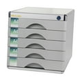 thumbnail image 2 of GUOOL File Cabinet Aluminum Alloy with Lock Business Desktop Drawer Filing Cabinet With 5 Drawers, 2 of 9