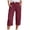 Z01-Wine, variant on COMVALUE Pant for Women Spring Summer Lightweight Casual Boho Beach Pants Wide Leg High Waisted Trousers (White, XL)