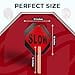 thumbnail image 4 of OLANZU 5-Pack Handheld Stop Slow Signs with Wooden Handle - 12" x 12" Double-sided Crossing Guard Stop Sign - Honeycomb Reflective Road Sign - Easy to Install, 4 of 4