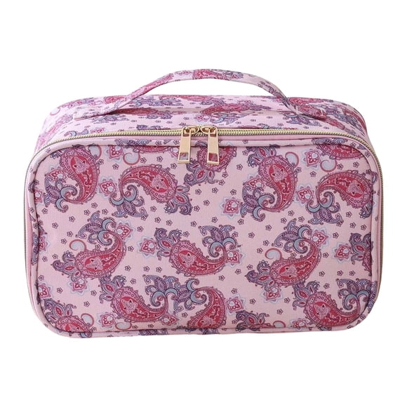 Flynix Empty American Mahjong Tile Bag Carrying Portable Party Pouch Gift Organizer Pink