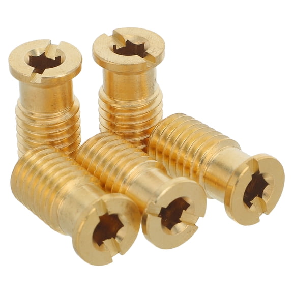CTIRCHIU Brass Golden Pool Cover Anchors for Inground Pools 5 Pieces