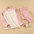 thumbnail image 4 of NOLDARES Girls’ Pajama Sets Snug Fit Soft Long Sleeve Jammies Tops & Sleepwear Pants PJS Set Loungewear Nightwear(S320-Pink), 4 of 9