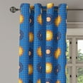 thumbnail image 2 of Ambesonne Astrology Grommet Curtain, Astronomic Ornaments, 50" x 72", Yellow Brown and Blue, 2 of 6