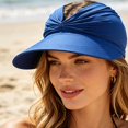 thumbnail image 2 of Lumosvexa Women's Sun Visor Sun Protection Soft Comfort Hollow Top Adjustable Summer Beach Sports Hat, 2 of 7