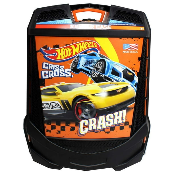 Hot wheels 100 sales car case walmart