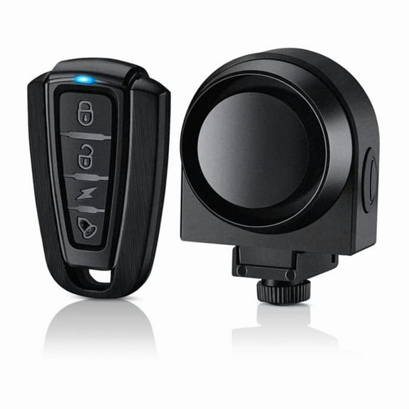 Wireless Anti-Theft Vibration Alarm for Bicycles and Motorcycles USB Rechargeable Alarm Security System Waterproof,1 * Alarm 1 * Remote Control,Black