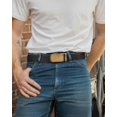 thumbnail image 2 of Cinturón con trinquete de piel CHAOREN para hombre, ajuste personalizable, 2 of 6