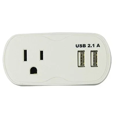 Outlet Surge Protection Tap, 1-Outlet, White -Ct-085B-1