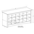 thumbnail image 4 of Pemberly Row Canada Banc de Rangement pour Chaussures à 18 Compartiments en Espresso Riche, 4 of 4