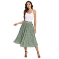 thumbnail image 6 of Zeagoo Womens Casual Boho Skirt Polka Dot High Waist Pleated A-Line Swing Midi Skirts with Pockets, 6 of 8