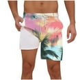 thumbnail image 1 of Beach Shorts for Men, Elastic Waist with Drawstring, Hawaiian Print, Pockets, Lightweight Polyester, Quick-Dry, Summer Casual Wear, 1 of 5