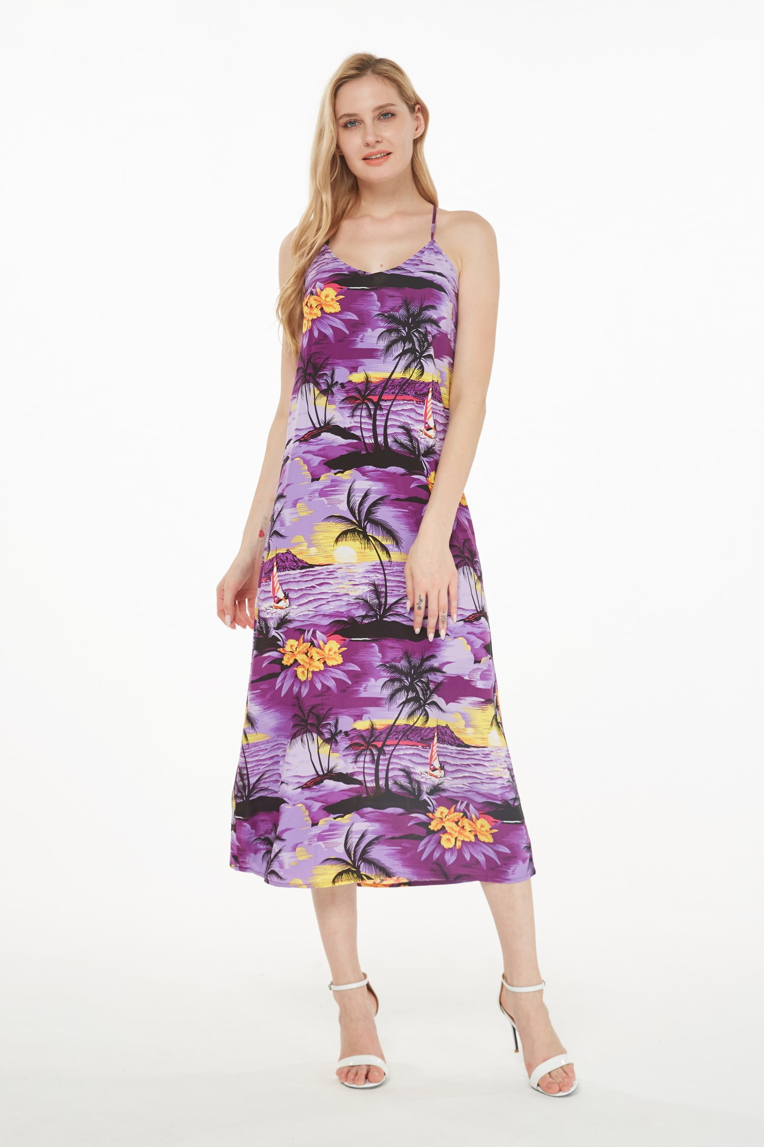 chinese dress ladies Mac Duggal Women's Ieena Floral Print Chiffon Ruffle Gown - Lilac Multi main image 0