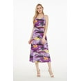 thumbnail image 5 of Robe Maxi à Imprimé Floral Hawaïen pour Femmes, Coucher de Soleil Violet, 5 of 5