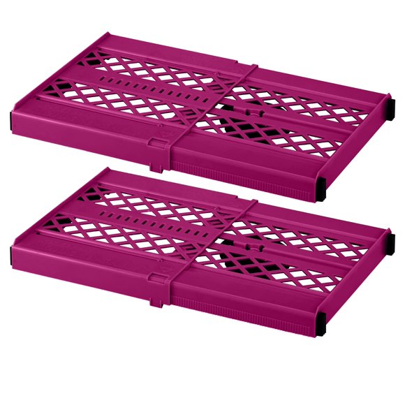 Estantería LockerMate Adjust-A-Shelf rosa, paquete de 2