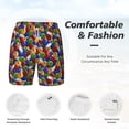thumbnail image 6 of Picia Bowling Colorful pattern Mens Swim Trunks with Compression Liner Stretch Beach Shorts Quick Dry with Zipper Pockets No-Chafing Board Shorts-XX-Large, 6 of 9