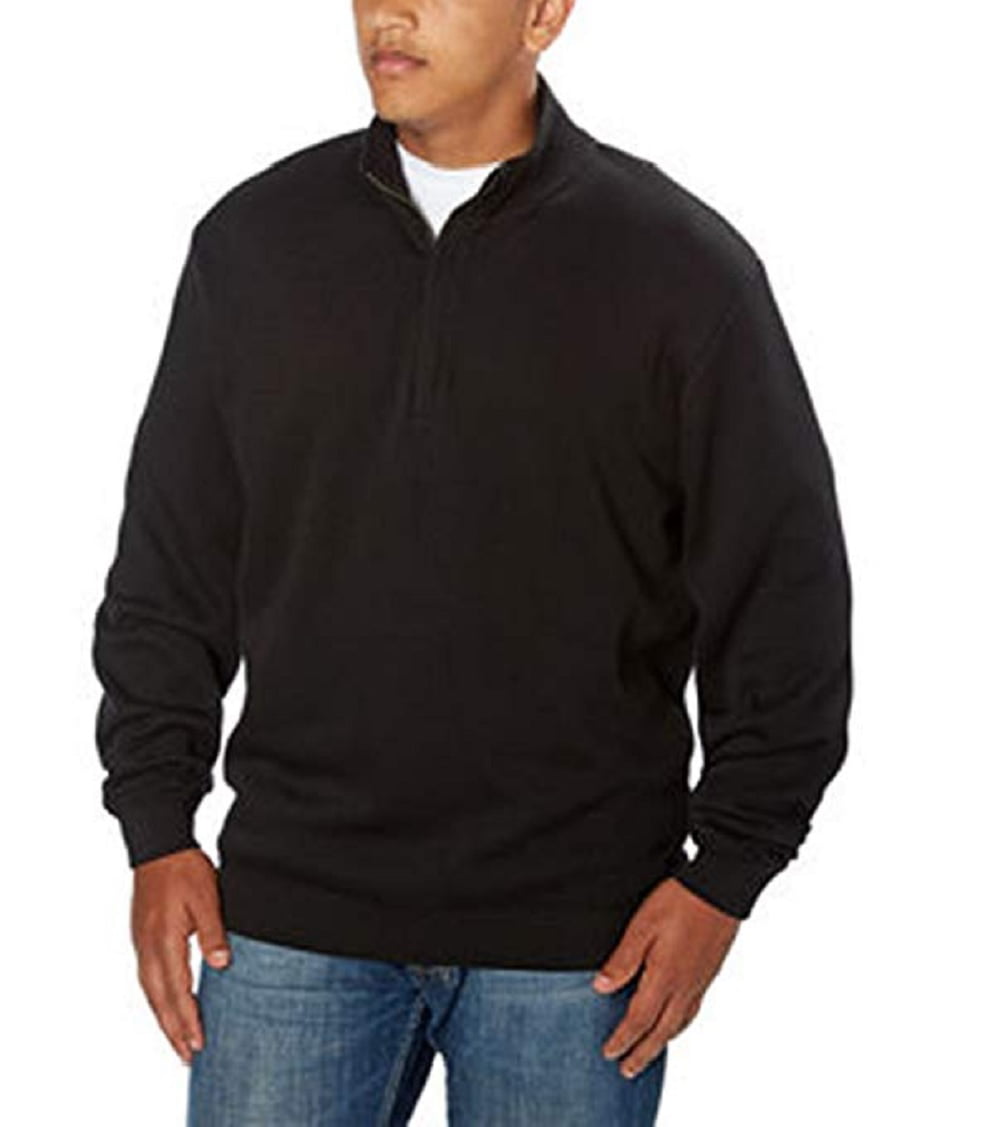 Cutter & Buck Men's 1/4 Zip Sweater - Black(Large) - Walmart.com