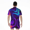 thumbnail image 2 of Dark Psychedelic Trippy Short Sleeve Men'S Rompers Casual Summer Jumpsuits Outfit, 2 of 4