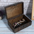 thumbnail image 3 of CAJA DE ALMACENAMIENTO DE MADERA VINTAGE Conradura, Cofre Decorativo Para Joyas del Tesoro para decoración del Hogar, Gran Capacidad, Esquinas Reforzadas, 3 of 7