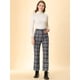 thumbnail image 3 of Pantalones de Tobillo Allegra K A Cuadros Para Mujer Trabajo Casual Con Botones Negro S, 3 of 6