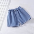 thumbnail image 5 of BLTIBY Girls Ripped Jean Shorts Teens High Waisted Y2K Distressed Denim Short Pants Summer Fashion Cute Jorts with Pockets Blue 7 9-10 Years, 5 of 9