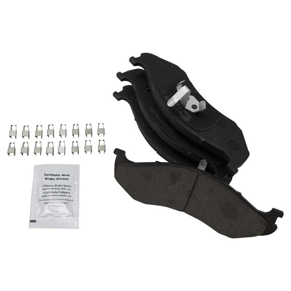 TRQ Front Ceramic Brake Pad Kit for Jeep Grand Cherokee Wrangler Comanche BFA73214 Fits select: 1997-2006 JEEP WRANGLER / TJ, 1990-1995 JEEP WRANGLER / YJ