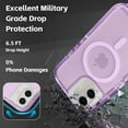 thumbnail image 3 of For iPhone 16 Transparent Phone Case Compatible with MagSafe, Triple Layer Magnetic Charging Case, iPhone 16 Heavy Duty Shockproof and Drop-Proof Phone Case, 6.1 inch, 3 of 6