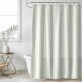 thumbnail image 2 of Decorative Shower Curtain Farmhouse Polyester Fabric Waterproof Bath Shower Curtains Bathroom Accessories Green Stripe Shower Curtain 60x72 Inch for Home Hotel Modern Farmhouse Geometric Striped, 2 of 9